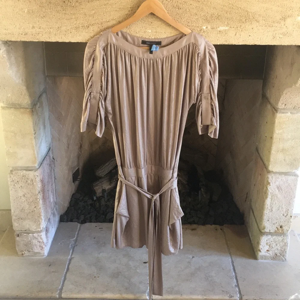BCBGMaxAzria Taupe Mini Dress